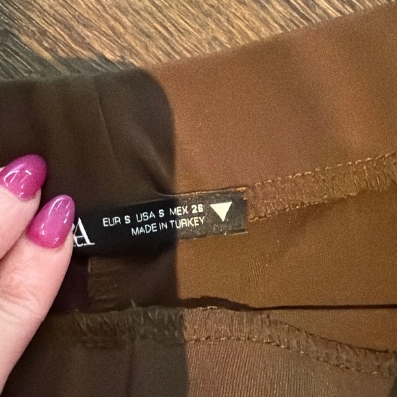 Zara Brown Flared Women's Pants - Picture 2 of 2